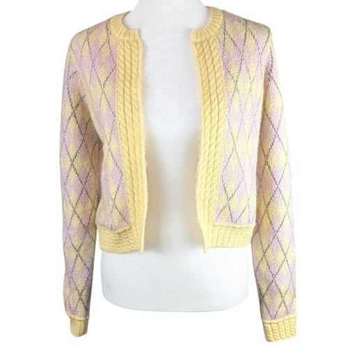 Cardigan zara argyle maglia - cardigan,