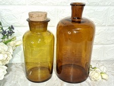 VETRO AMBRATO COPPIA BOTTIGLIE FARMACIA ERBORISTERIA 