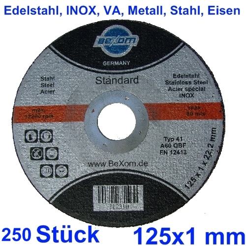 250 dischi inox - inox, 125