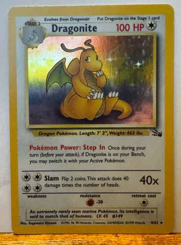 Dragonite 62 holo raro - 4/62,
