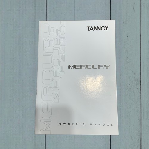 Tannoy mercury serie manuale - tannoy,