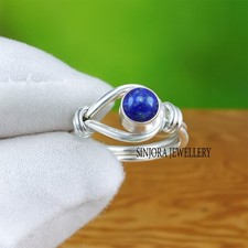 Anello regalo fatto a mano in argento sterling 925 con pietra preziosa...