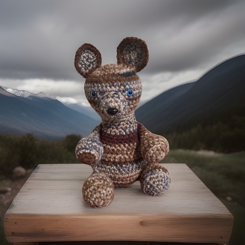 Crocheted amigurumi teddy - crocheted,