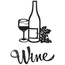 Calice bottiglia vino da