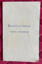 LIBRETTO DI RISPARMIO ORDINARIO 1937 Banco di Napoli Cassa di Risparmio