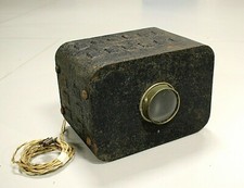 ANTICO PROIETTORE per DIAPOSITIVE OBIETTIVO LANTERNA OLD MAGIC LANTERN primo'900