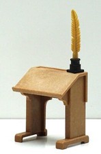 Scrivania Alta Chiaro Braun Calamaio Primavera Playmobil Per Chiesa Scuola Raro