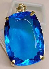 Ciondolo Topazio Blu Taglio