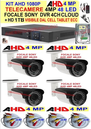 Kit 1080p videosorveglianza - 1080p,