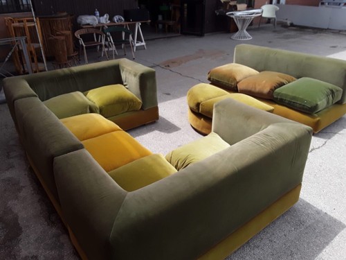 Salotto vintage velluto - vintage, in