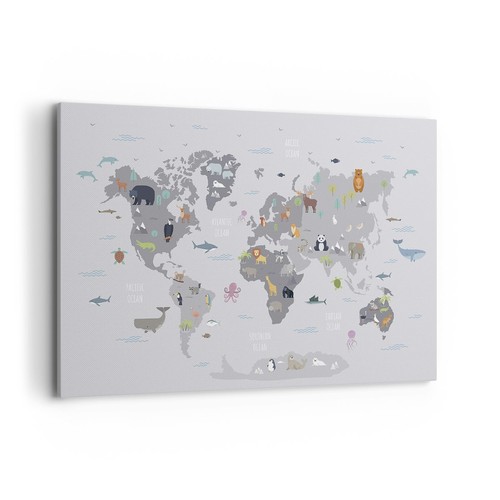 Quadro tela 120x80cm mappa - tela,