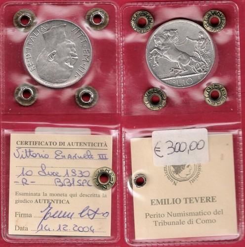 Lire 1930 biga periziato - 10,