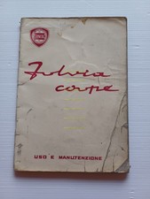 Lancia Fulvia Coupè 1965 manuale uso manutenzione libretto istruzioni originale
