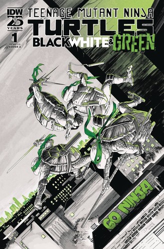 Tmnt nero bianco - nero, verde