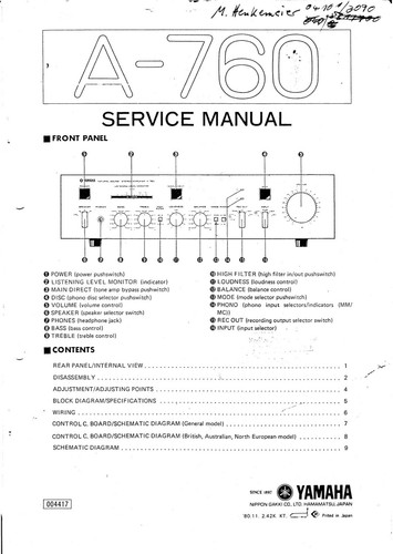 Manuale servizio per yamaha - per,