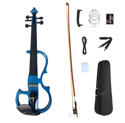 Violino elettrico blu corde - blu, 5
