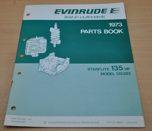 Omc evinrude 1973 parts book - 1973,