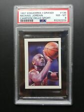 Adesivo 1997 Edigamma I GRANDI CAMPIONI DELLO SPORT #135 MICHAEL JORDAN PSA 8
