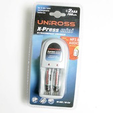 UNIROSS CARICABATTERIA X-PRESS MINI PER AA/AAA + 2 MINISTILO 700 MAH