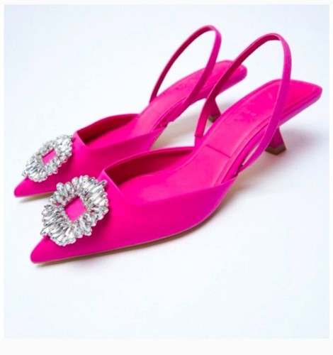 Zara fuschia slingback tacchi - zara,