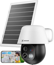 COCOCAM 24/7 Registrazione AOV 4G Telecamera Esterno con SIM 30m Visione Notturn
