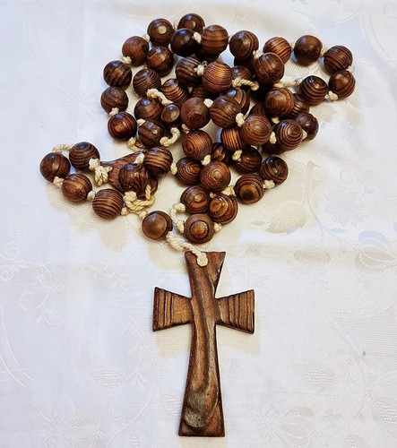 Rosario gigante legno - in,