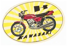 Adesivo ovale kawasaki 750 - adesivo,