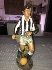 CALCIO JUVENTUS ; VECCHIA BOTTIGLIA IN CERAMICA RAFFIGURANTE GIOCATORE