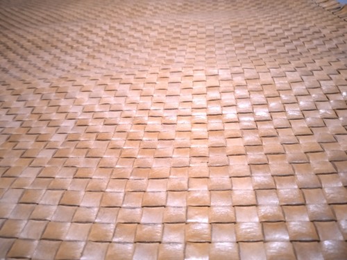 Pannello intrecciato cuoio - intrecciato, di