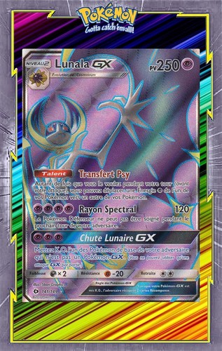 Lunala full art - lunala, gx