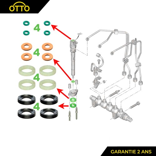 Kit guarnizione iniettore - kit,