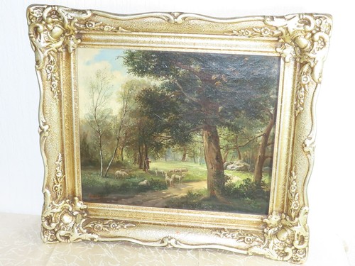 Dipinto paesaggio forestale - ",