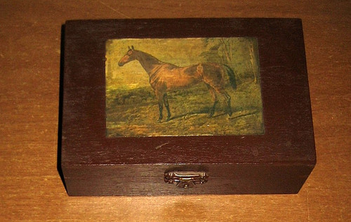 Scatola vintage legno - scatola, in