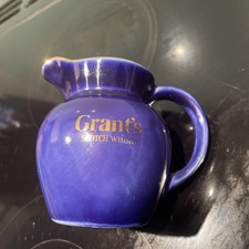 Grants Scotch Whisky Water Jug Blue & Gold Colours Made By Wade. Small 9cm