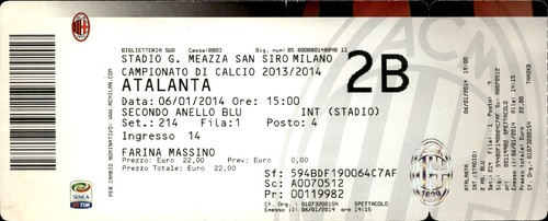 Biglietto stadio atalanta - biglietto,
