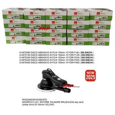 Rupes RX253A Skorpio E2 Levigatrice Rotorbitale  Brushles Orb. 3mm + 1000 dischi