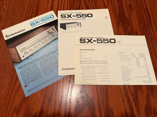 Pioneer 550 stereo vintage - pioneer, sx-550