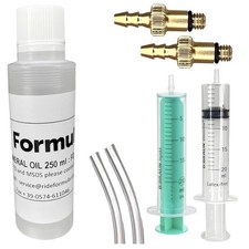 Formula Cura E4 Olio Minerale 250ml + Service Kit Freni a Disco Kit Sfiato