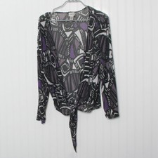 Chico's 2 Purple Black Open