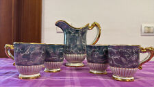ANTICO SERVIZIO ACQUA-VINO IN PORCELLANA E ORO VINTAGE