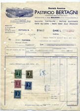  Fattura - Pastificio BERTAGNI - Bologna -  1950