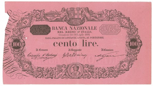 100 lire banca nazionale - lire,