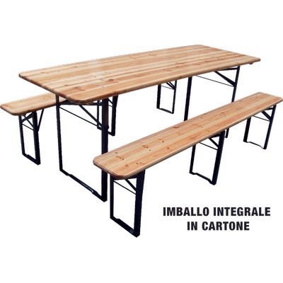 Set tavolo con panche birreria - con,