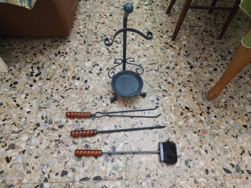 Attrezzi camino in ferro - ,