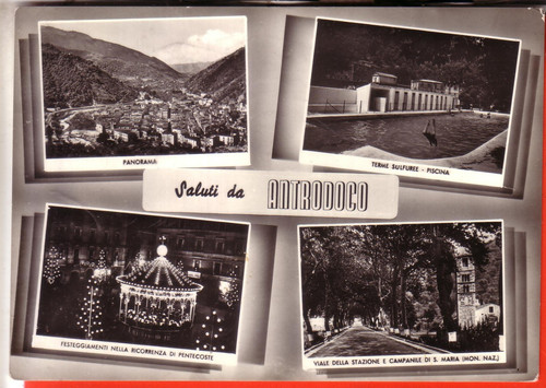 Cartolina antrodoco b - , b/n