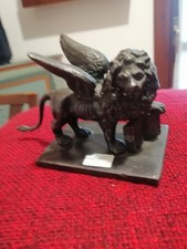 Ferma Carte Con Il Leone Di San Marco In Metallo Del 900