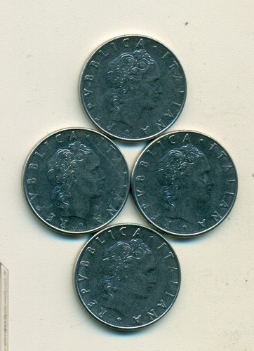 Different lire coins from - lire,