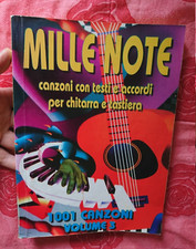 MILLE NOTE 1001 canzoni con testi e accordi per chitarra e tastiera Volume 3