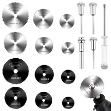 17 Pezzi Dischi Da Taglio per Dremel Accessori Trapano HSS Diamantati Circolare 