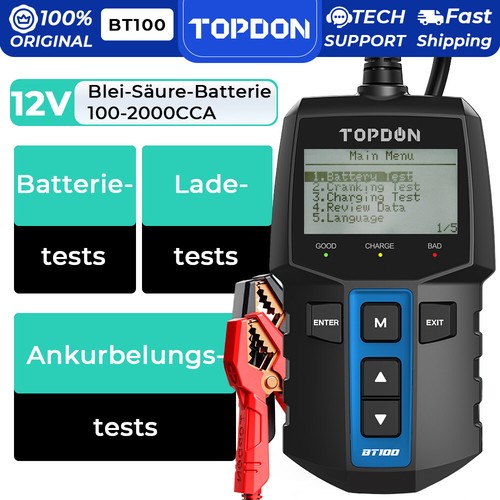 Topdon bt100 12v tester - topdon,